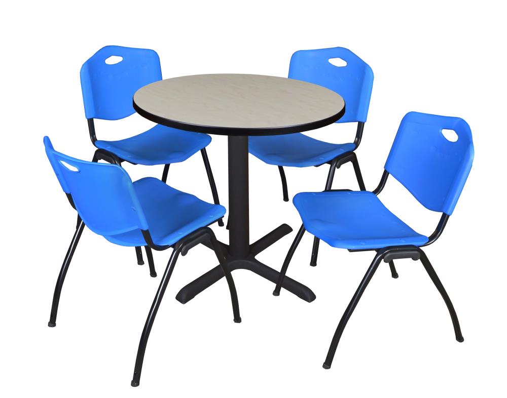 Regency TB30RNDPL47BE Breakroom Off-white 4-Person Training Table (30-in W x 29-in H)