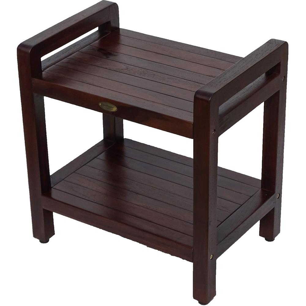 DecoTeak DT106 Woodland Brown Teak Freestanding Shower bench
