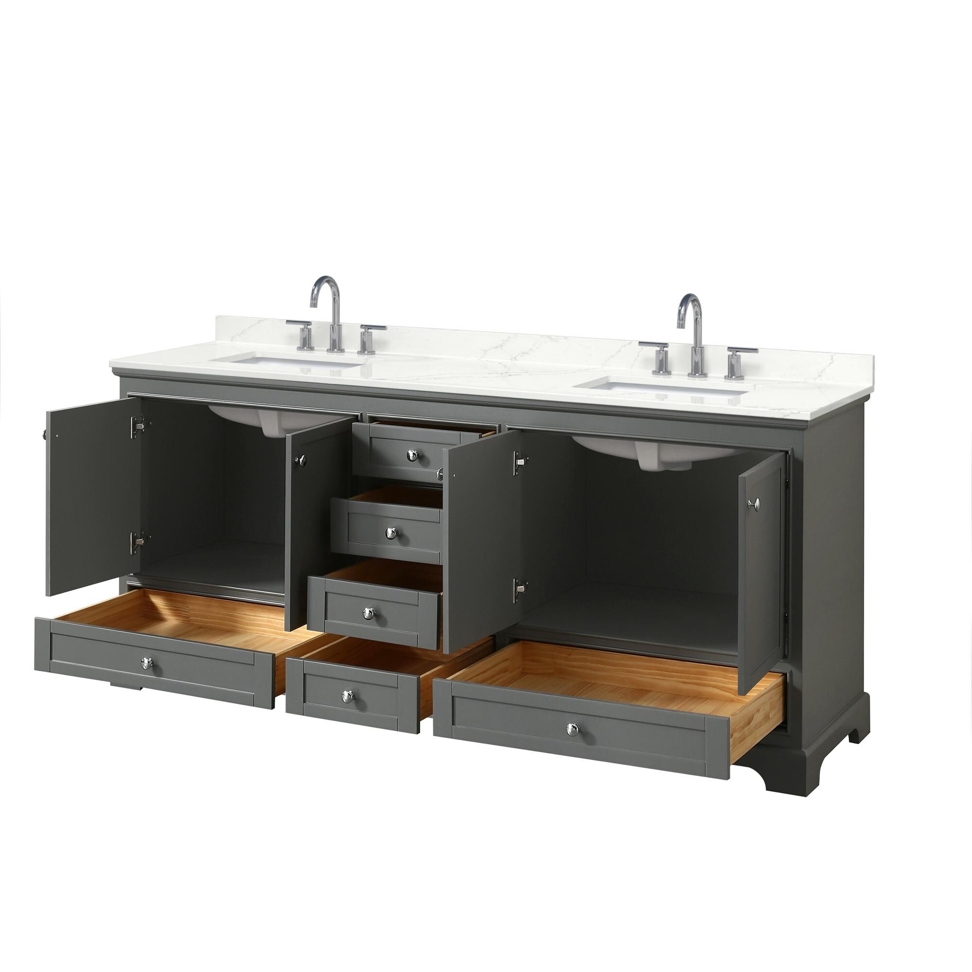 Wyndham Collection WCS202080DKGGTUS3MXX Bath-Vanity-Combo - View #2