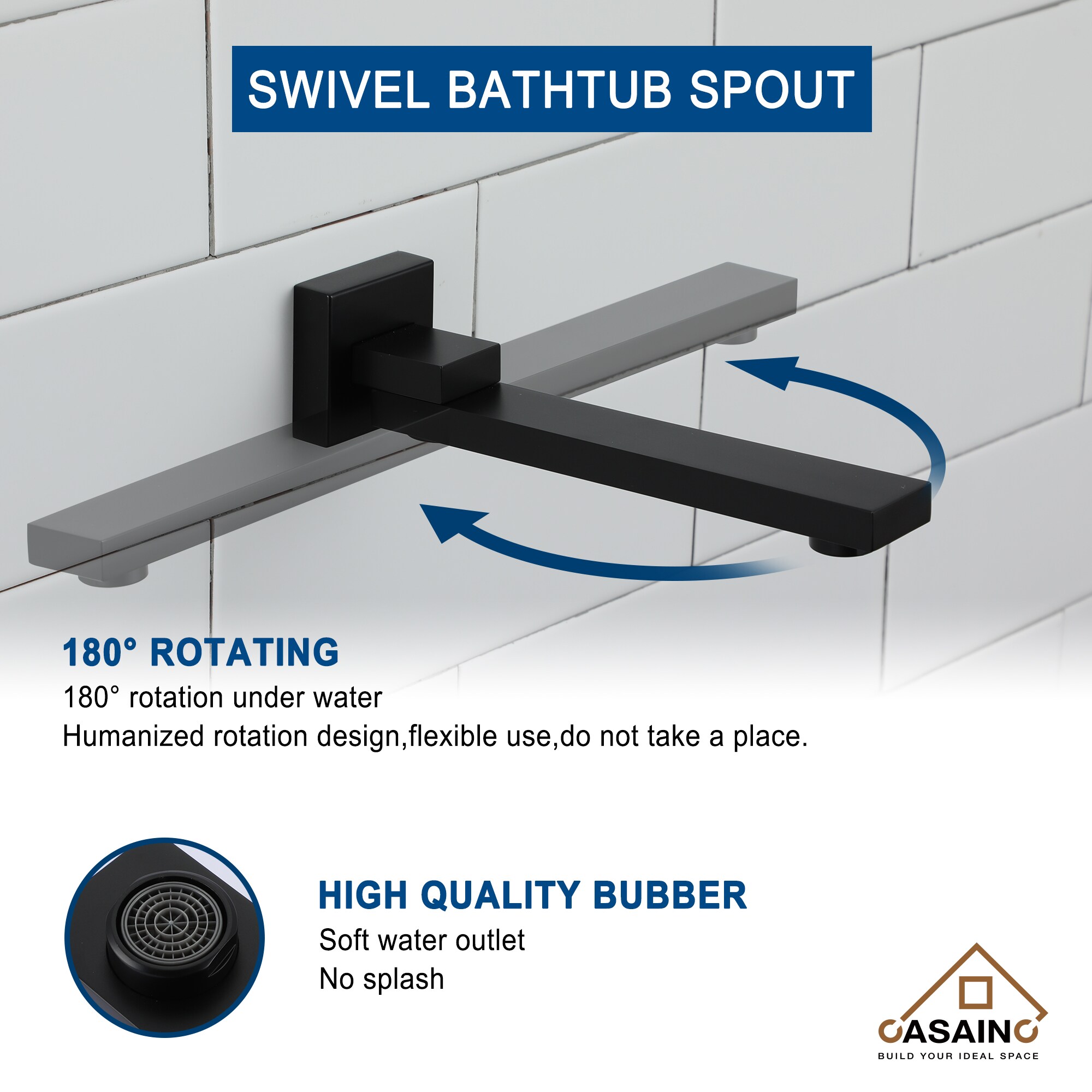 CASAINC WF-DBW93102H-10 Showerhead-Bar-Panels - View #9
