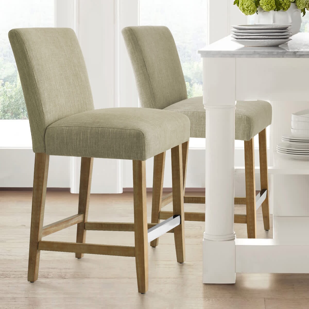 Maison Boucle NORTH-COUNTER-GREEN2 stools - View #2