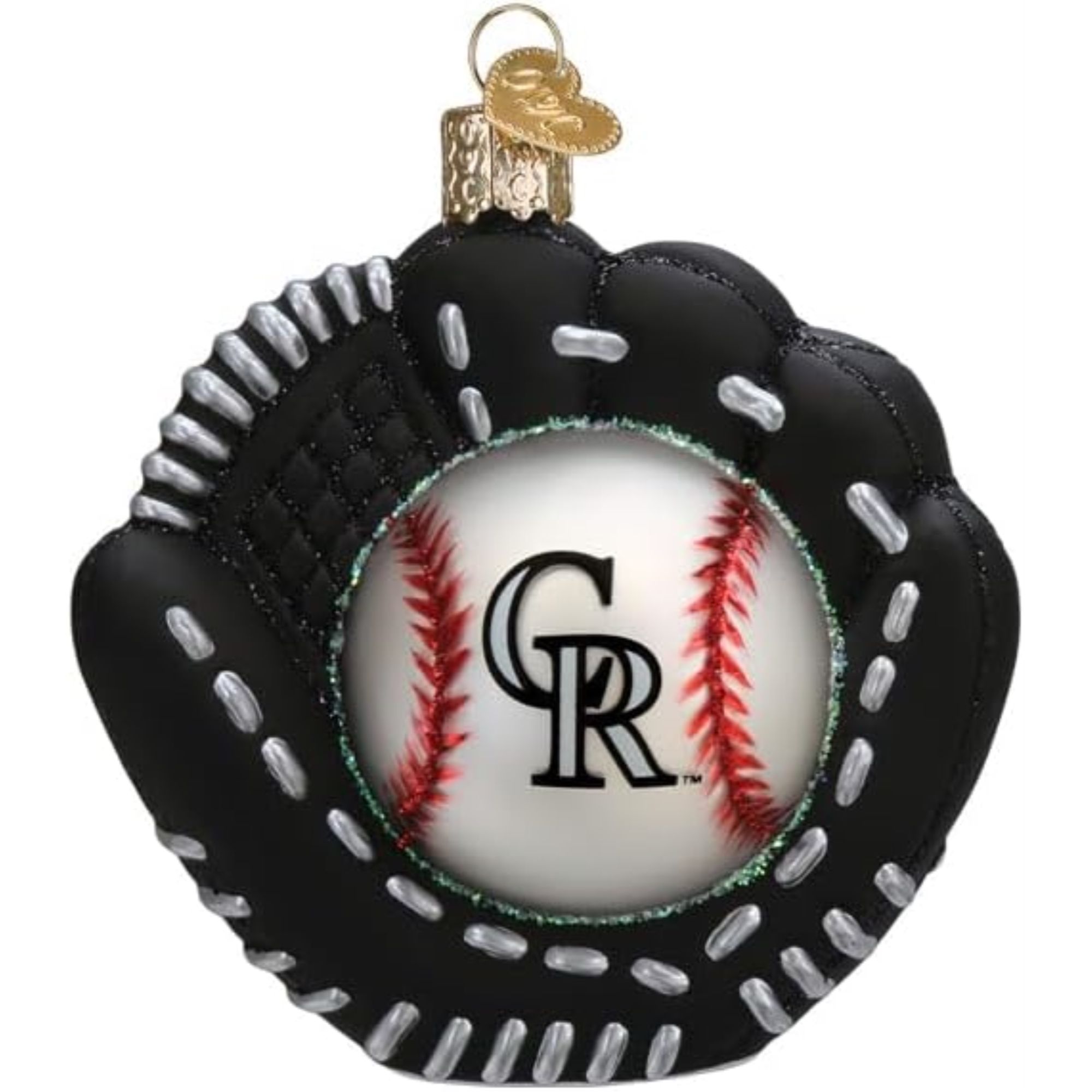 Old World Christmas 729343758279 Blown Glass Ornament for Christmas Tree - Colorado Rockies Baseball Mitt