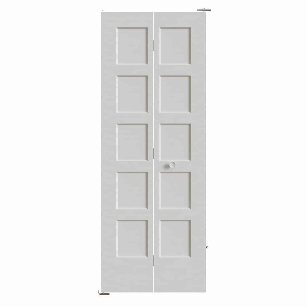 Masonite - 30-in x 80-in Primed 5-panel Smooth Hollow core Primed Molded composite 5 Panel Baysho...