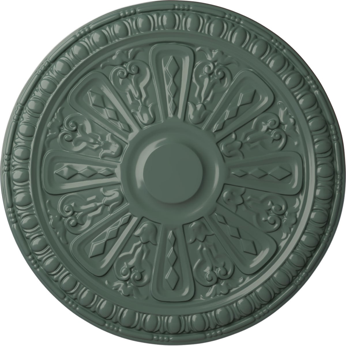 Ekena Millwork CM18RA2CBF Raymond 18-in W x 18-in L Painted Cloud Burst Polyurethane Whole Ceiling Medallion