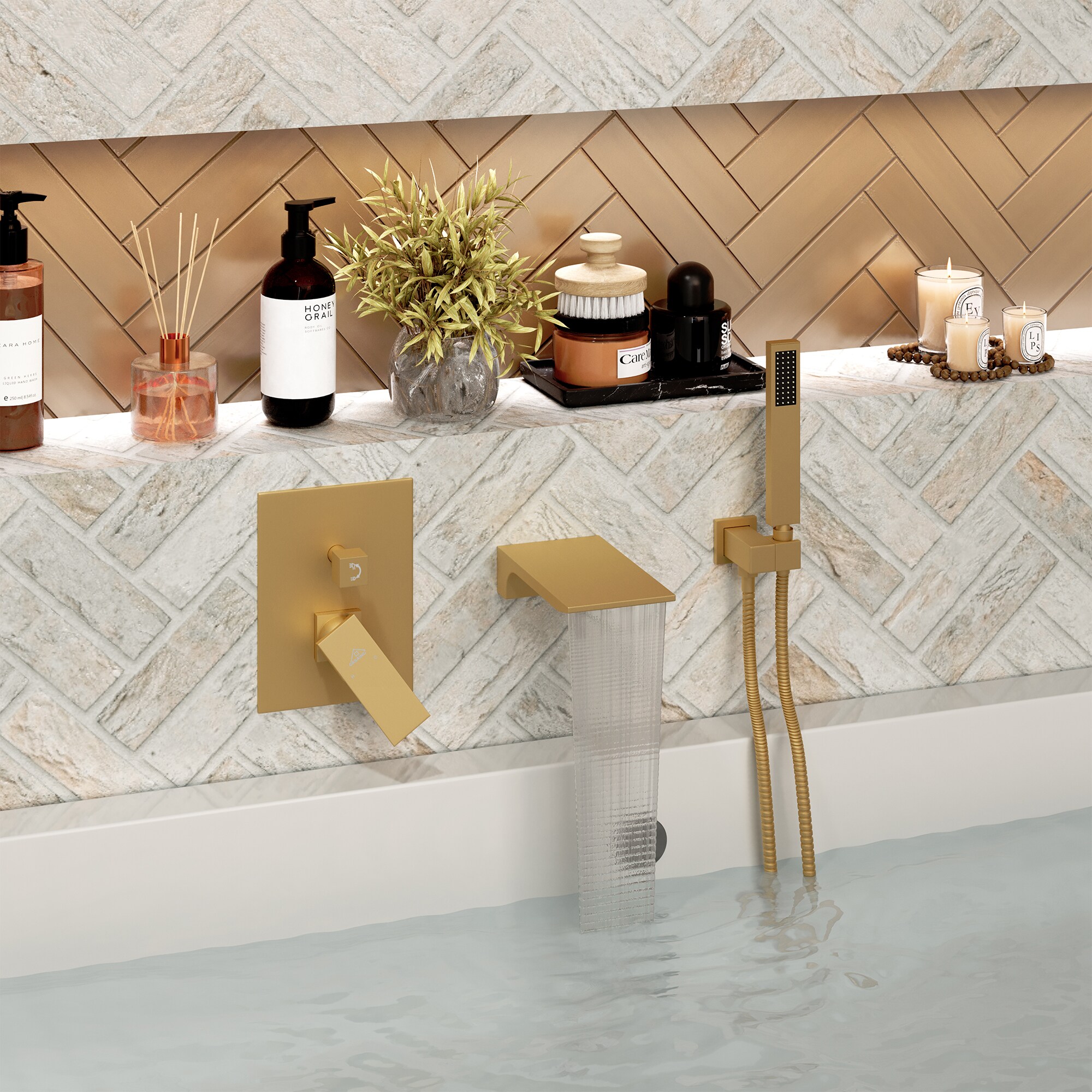 CASAINC M6502-A-BG Roman-Tub-Faucets - View #2