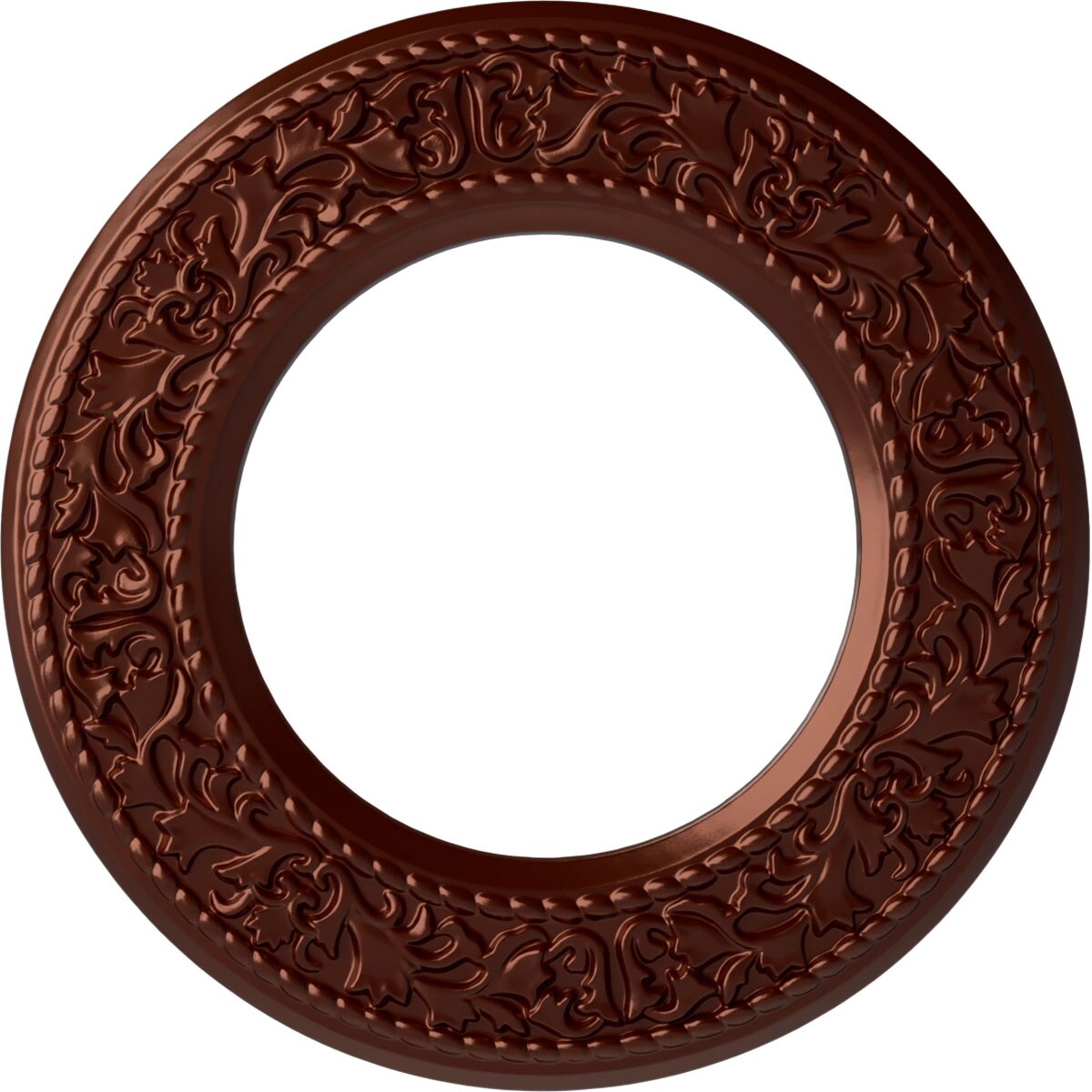 Ekena Millwork CM13BLACS Blackthorn 13.375-in W x 13.375-in L Painted Antique Copper Polyurethane Whole Ceiling Medallion