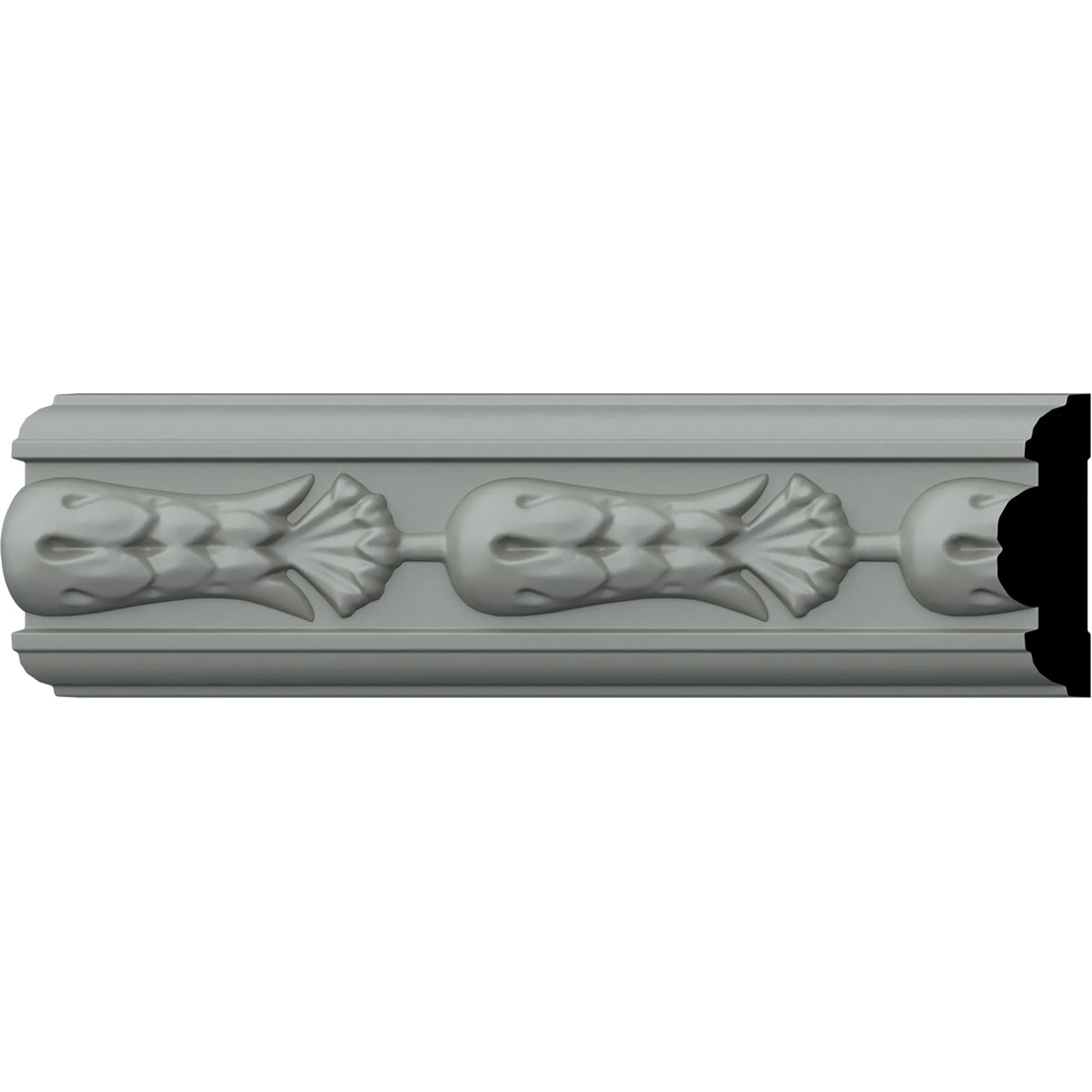 Ekena Millwork CHA02X00CR-CASE-2 Crendon 7/8-in x 2-3/4-in x 7-ft 10-1/2-in Primed Polyurethane Chair Rail Moulding 2 -Pack