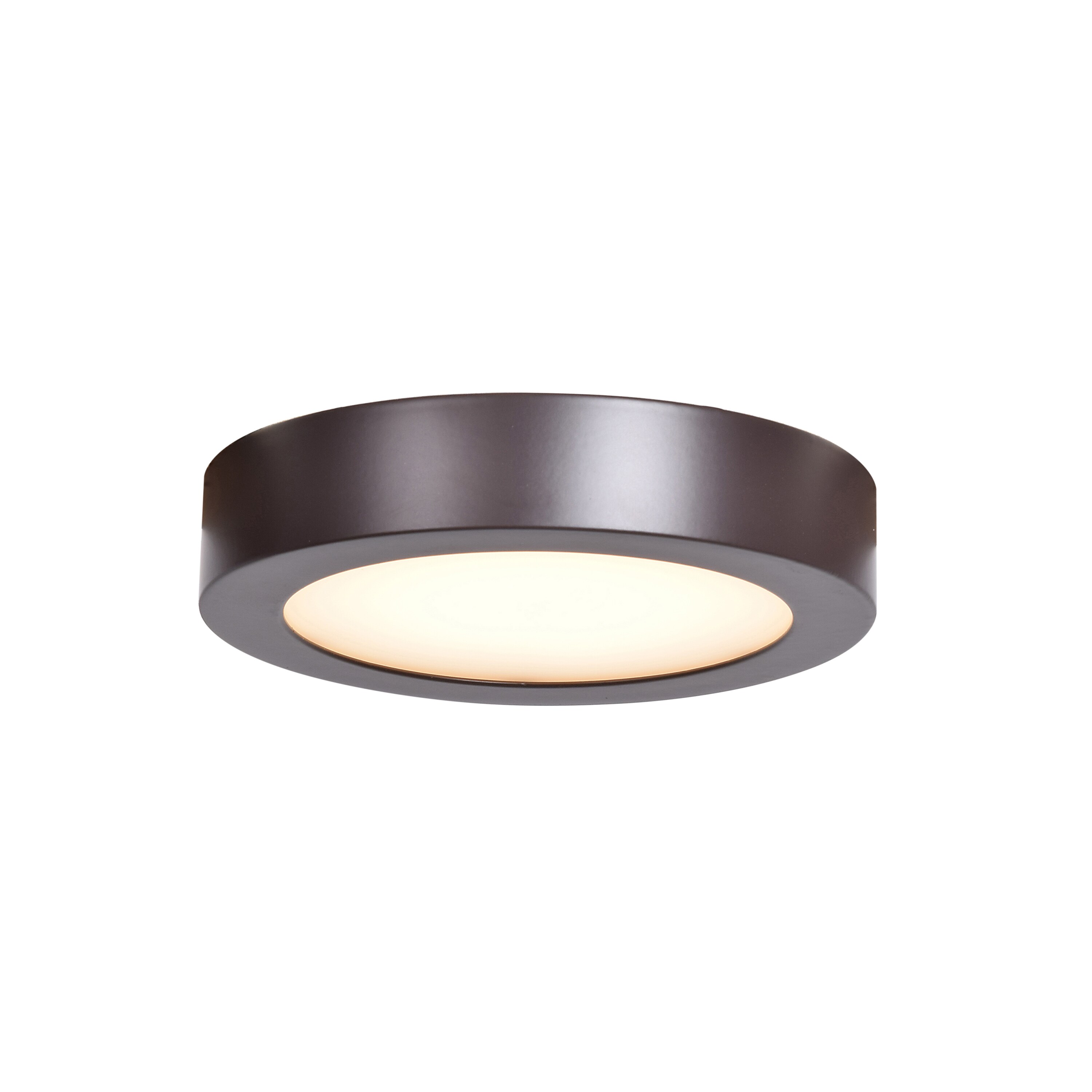 Access Lighting 20800LEDD-BRZ/ACR Strike 2.0 1 -Light Gloss Bronze Indoor/Outdoor Integrated LED Flush Mount Light