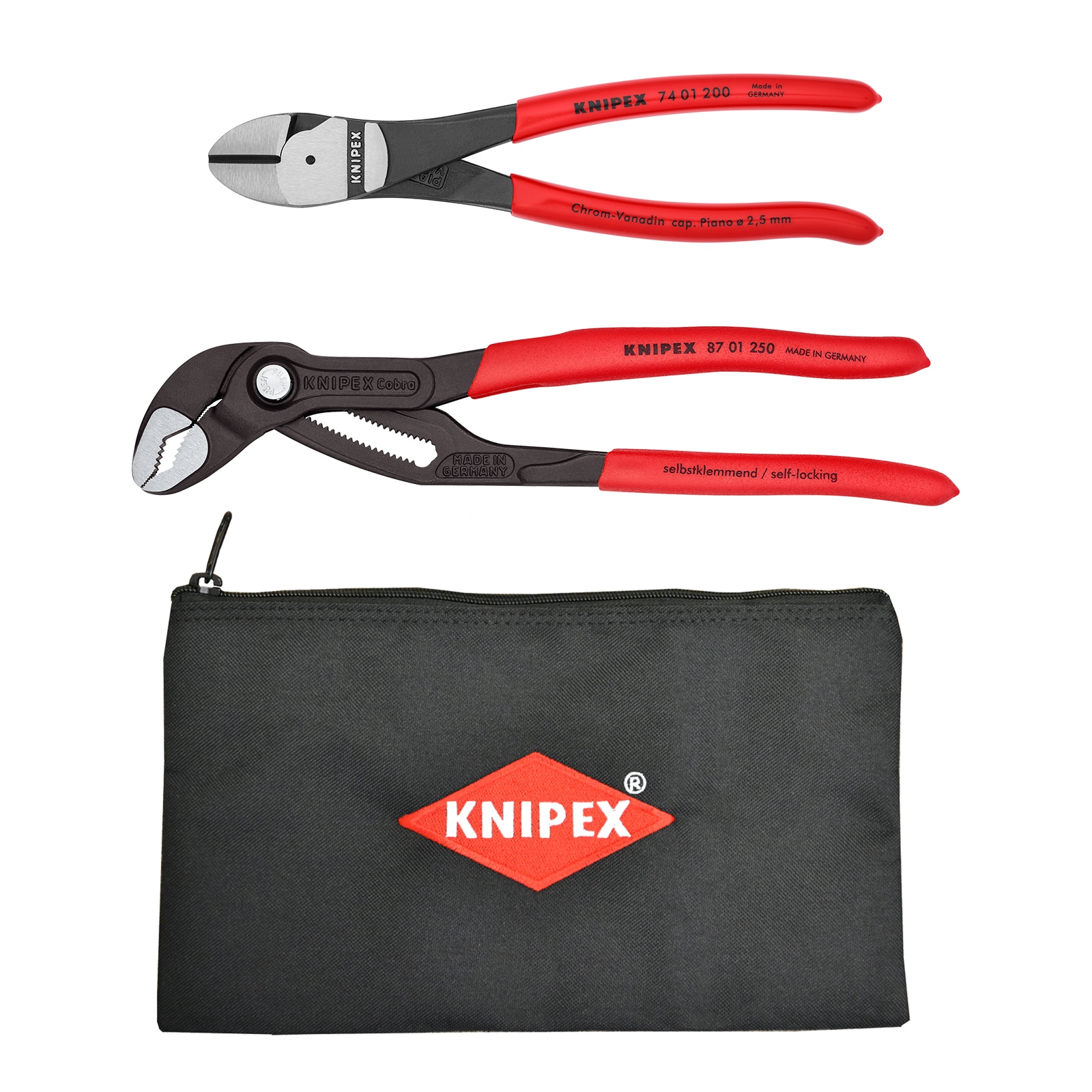 KNIPEX Cobra 2-Pack Assorted Pliers with Soft Case in the Plier Sets  department at