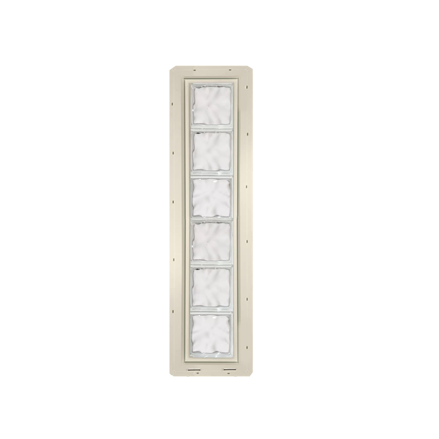 CrystaLok CL0848SDCAL Wavy Glass 9-1/4-in x 46-3/4-in Vinyl New construction Glass Block Window