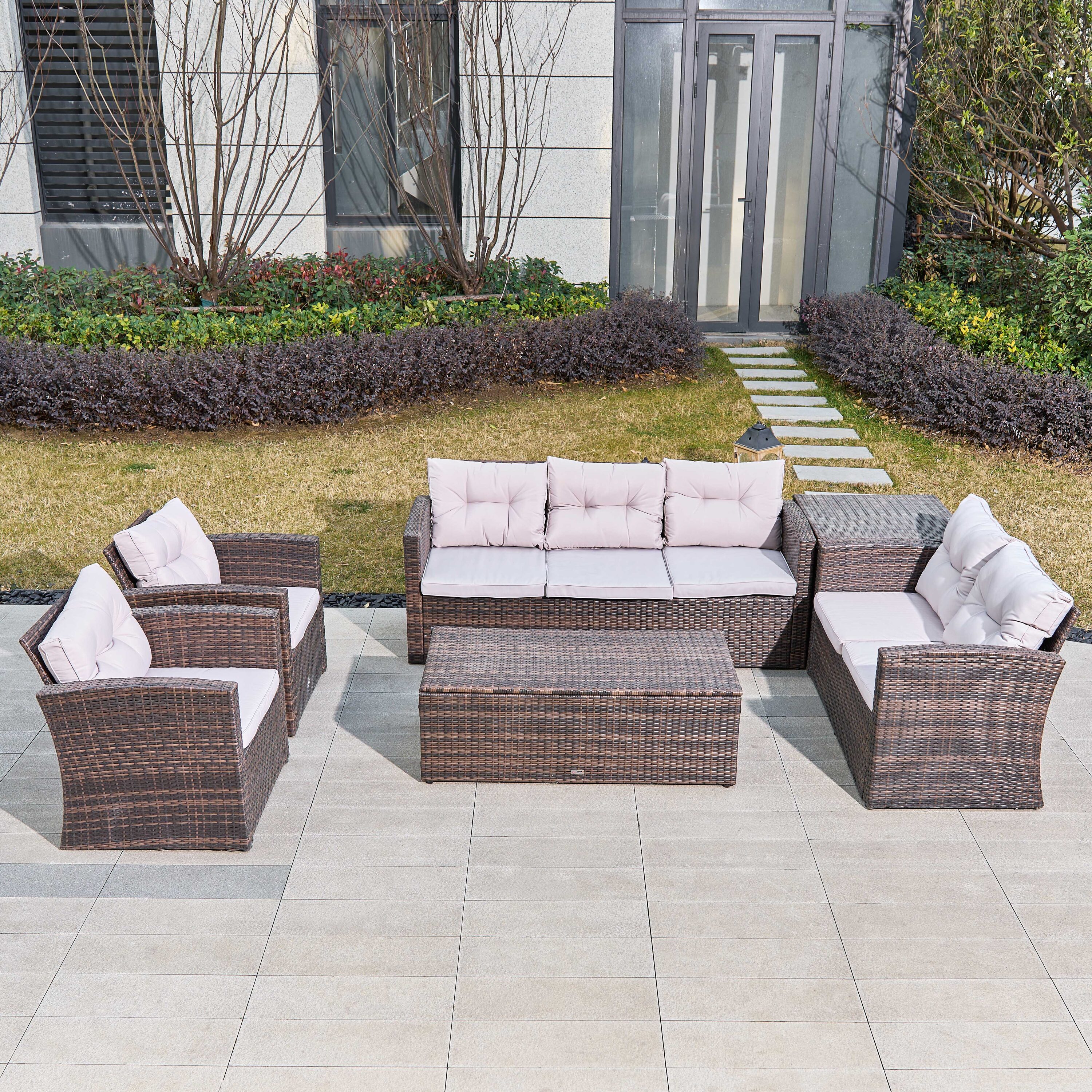 Direct Wicker DWS-1503-BROWN Patio-Sofas-Daybeds - View #10