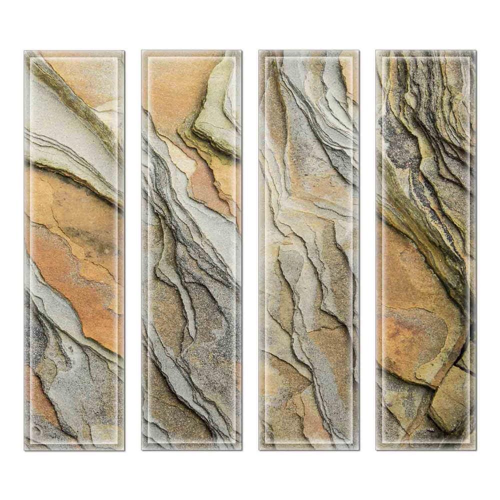 Instant Mosaic 6520102 Upscale Designs 32-Pack Multicolor 3-in x 12-in Glossy Glass Random Wall Tile