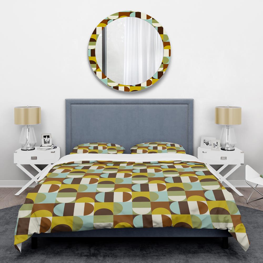 Designart BED24060-Q 3 -Piece Brown Queen Duvet cover Set