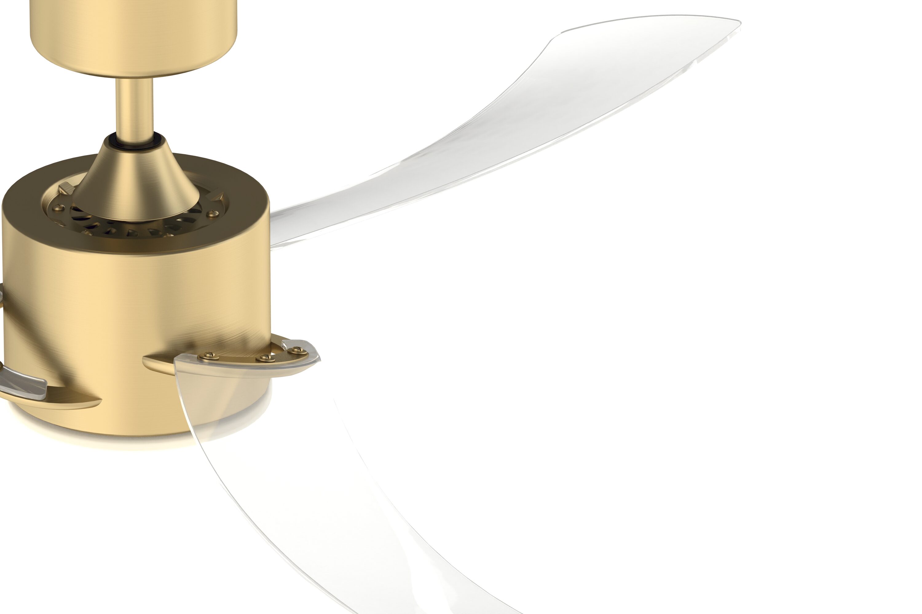 SculptAire 52" Brushed Satin Brass Ceiling Fan with Opal Frosted Light