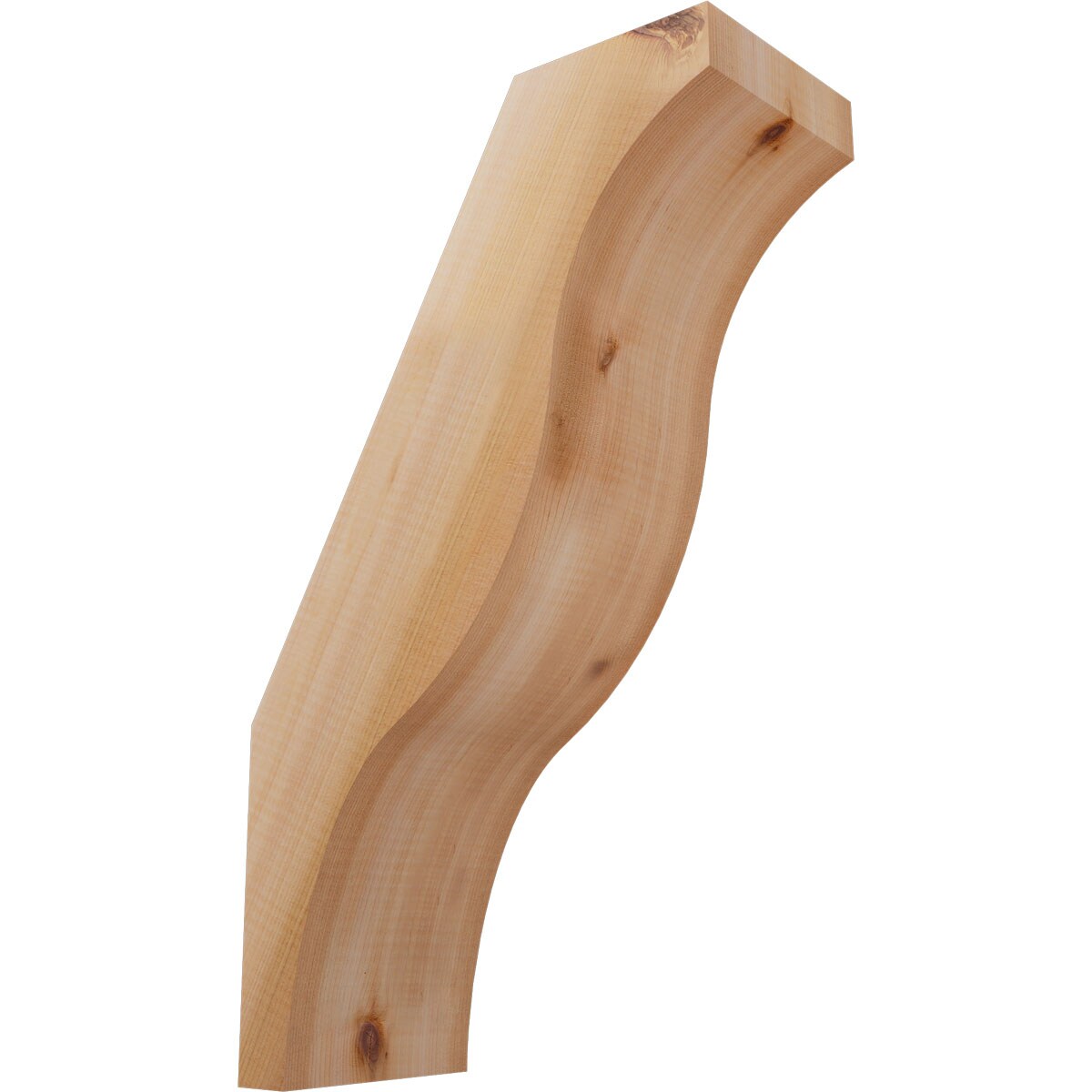 Ekena Millwork BRC06X12X20FST00SWR 5-1/2-in x 12-in x 20-in Western Red Cedar Unfinished Wood Funston Smooth Knee Brace