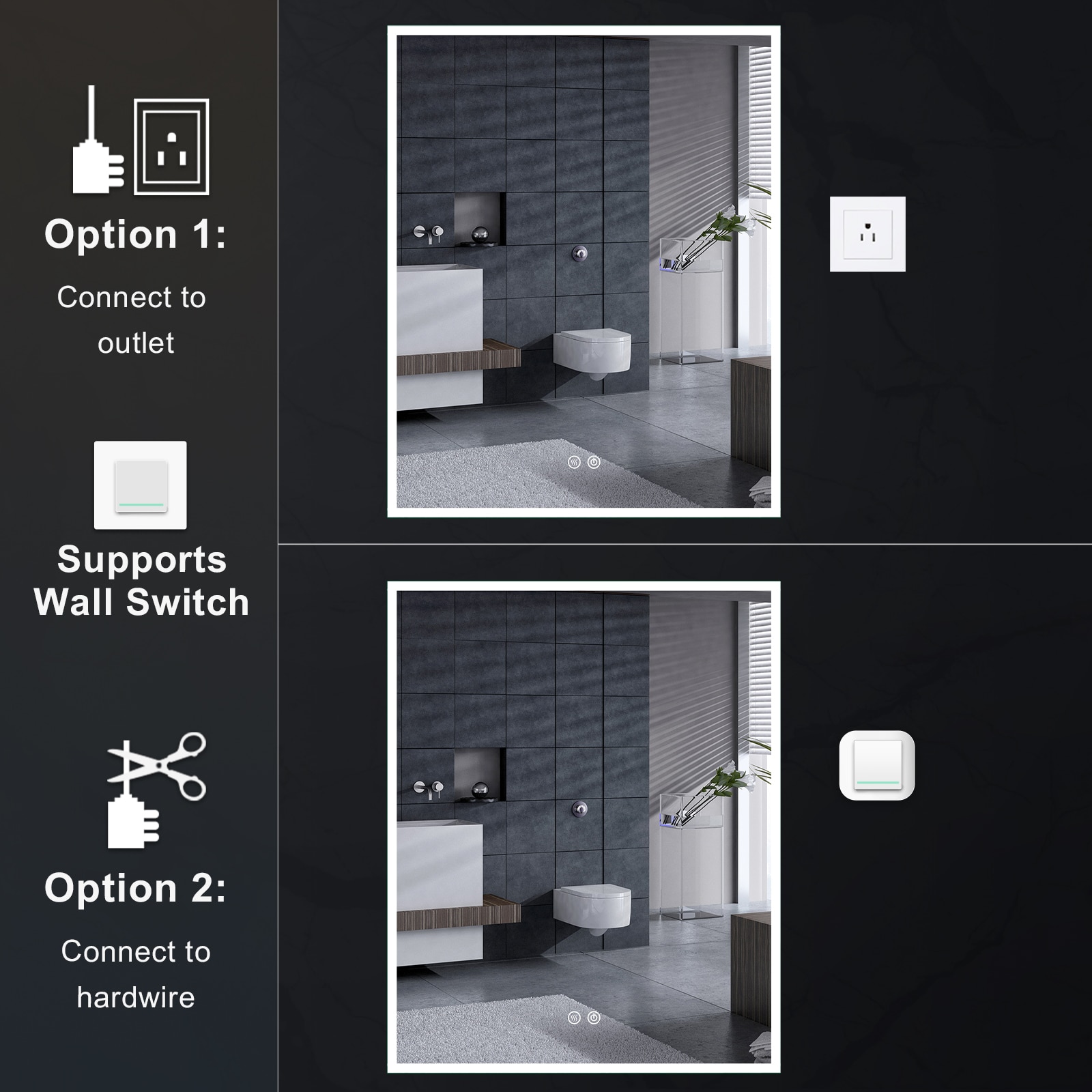 WELLFOR W8MCL2430R Bathroom-Medicine-Cabinets - View #8