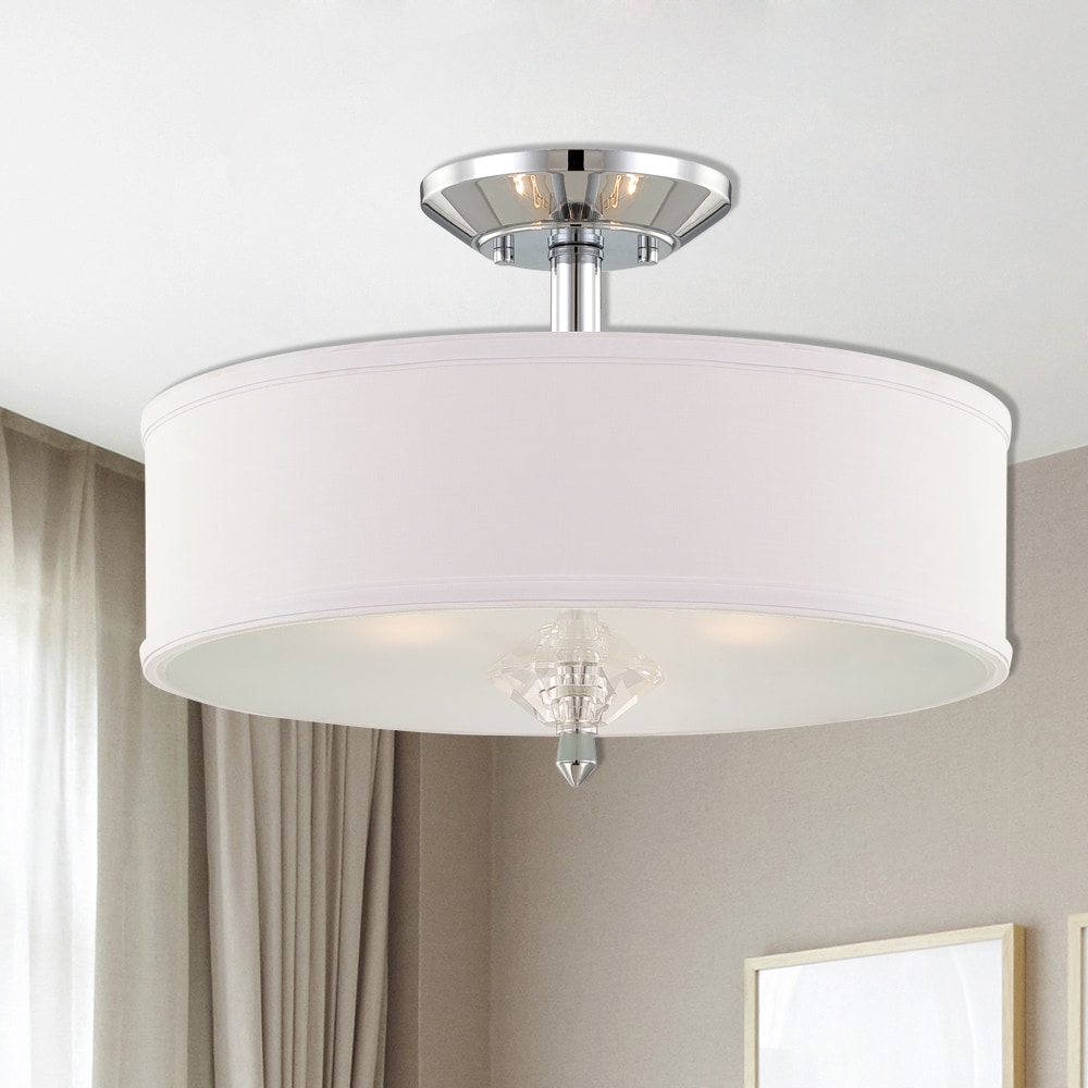 Designers Fountain 84211-CH Palatial 1 -Light 15.75-in Chrome Semi Flush Mount Light
