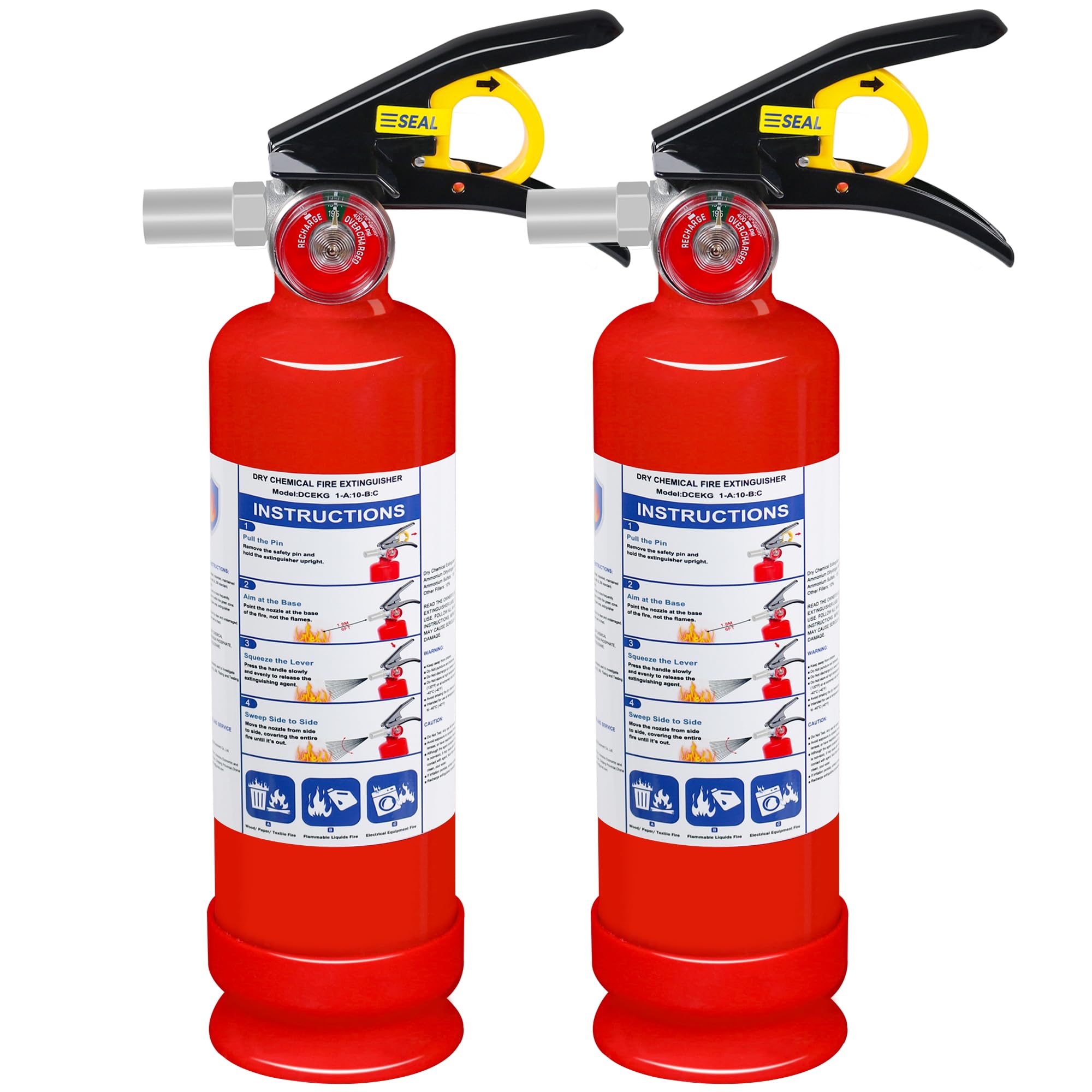 ITOPFOX 2 Pack ABC Dry Chemical Fire Extinguisher 2 5 lb 1A 10B C Fire Extinguisher for Home Business Boat Truck Quick Release Handle Ideal for #LIT0730I013