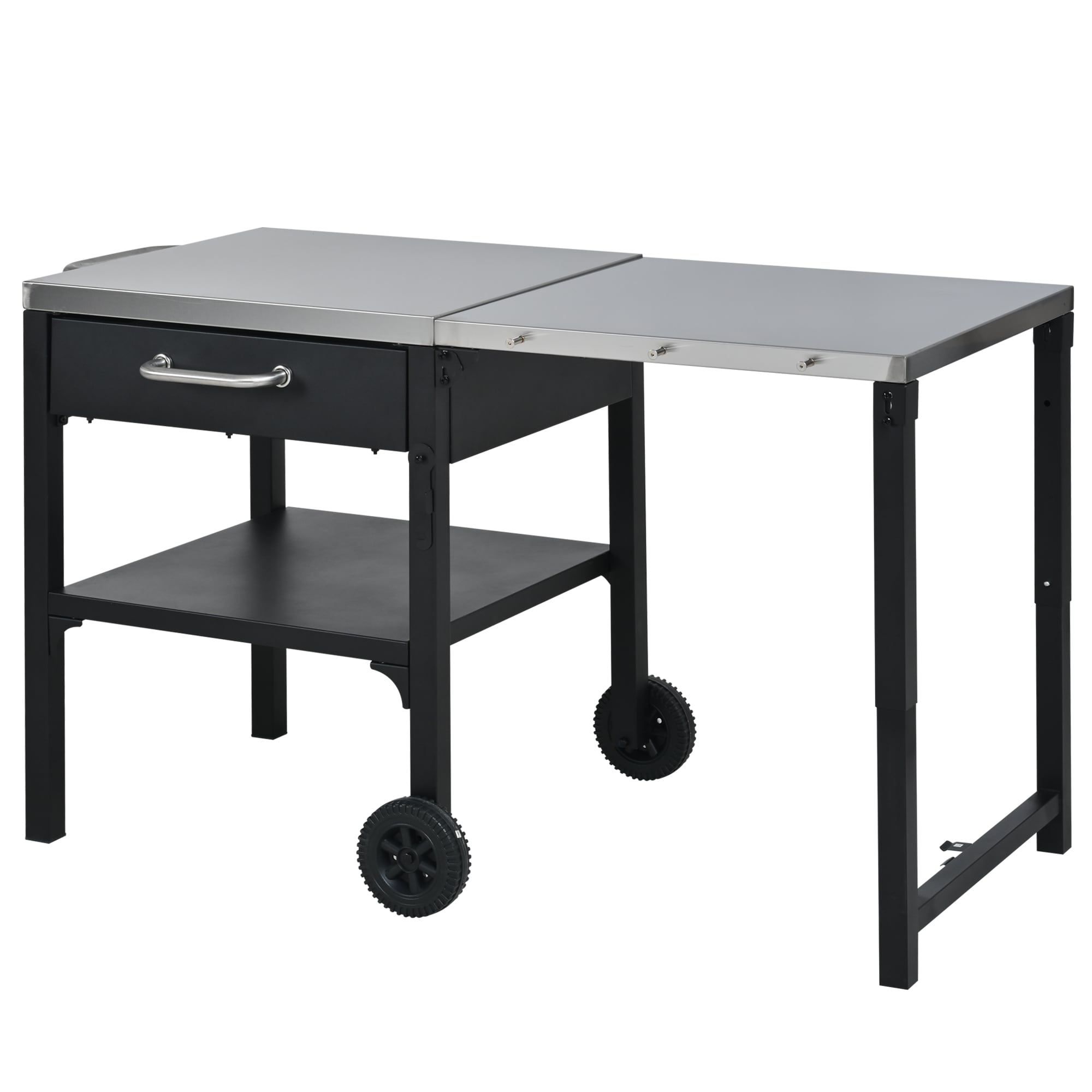 Blisstyle - Black Steel Folding Grill cart