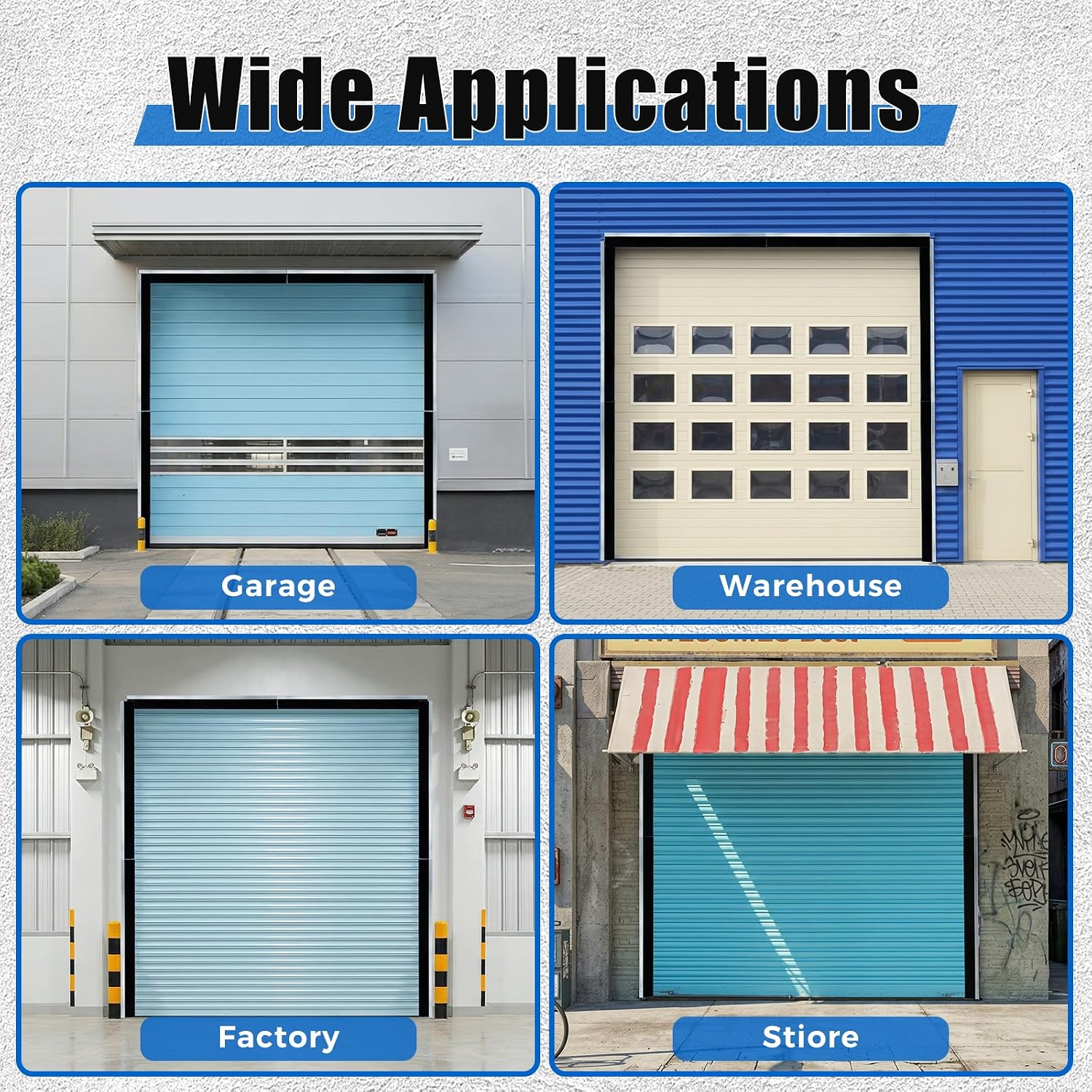 KIWDZFU 3 in Garage Door Brush Seal Kit for 8 Foot Wide by 8 Foot High ...