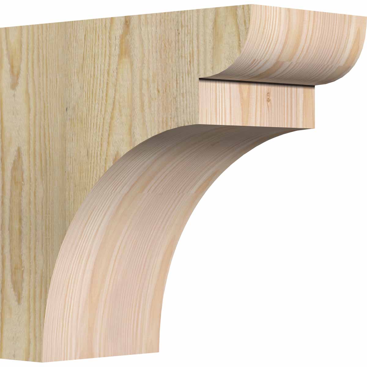 Ekena Millwork COR06X12X12YOR00RDF 6-in x 12-in x 12-in Yorktown Unfinished Douglas fir Wood Paintable/Stainable Corbel