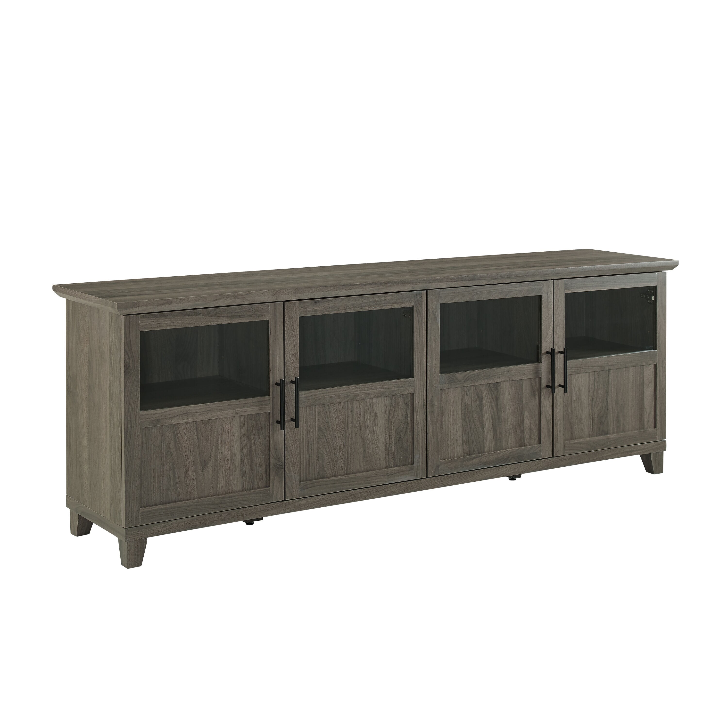 Walker Edison Transitional Slate Gray Tv Stand (Accommodates TVs up to ...