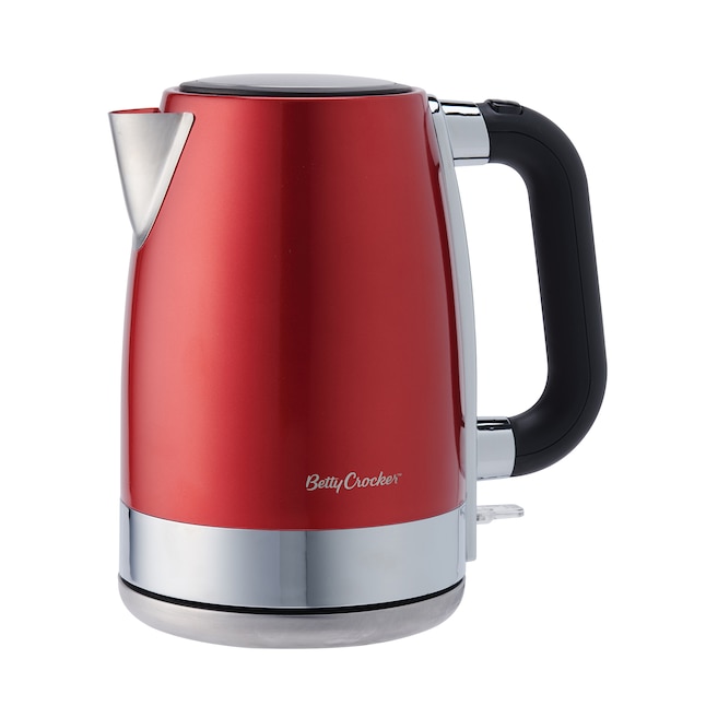 Betty Crocker Red Metallic 7-Cup Cordless Electric Kettle in the Water  Boilers & Kettles department at