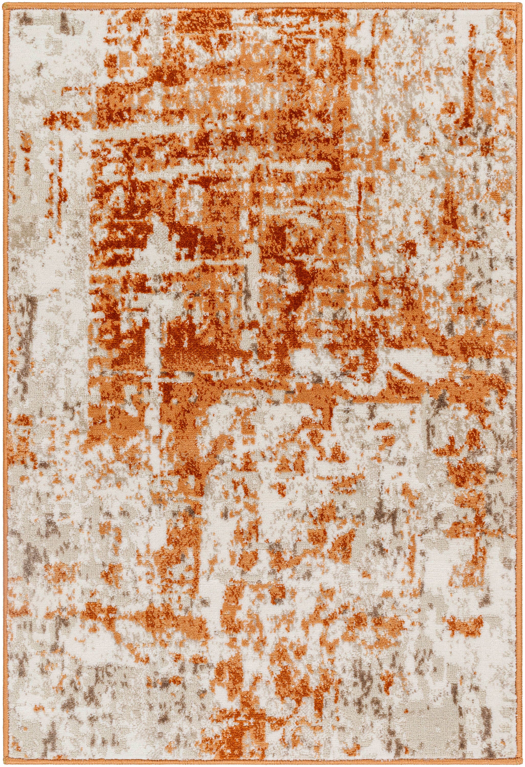 Origin 21 with STAINMASTER Quatro 2 X 3 (ft) Rust Indoor Abstract Area Rug  in the Rugs department at