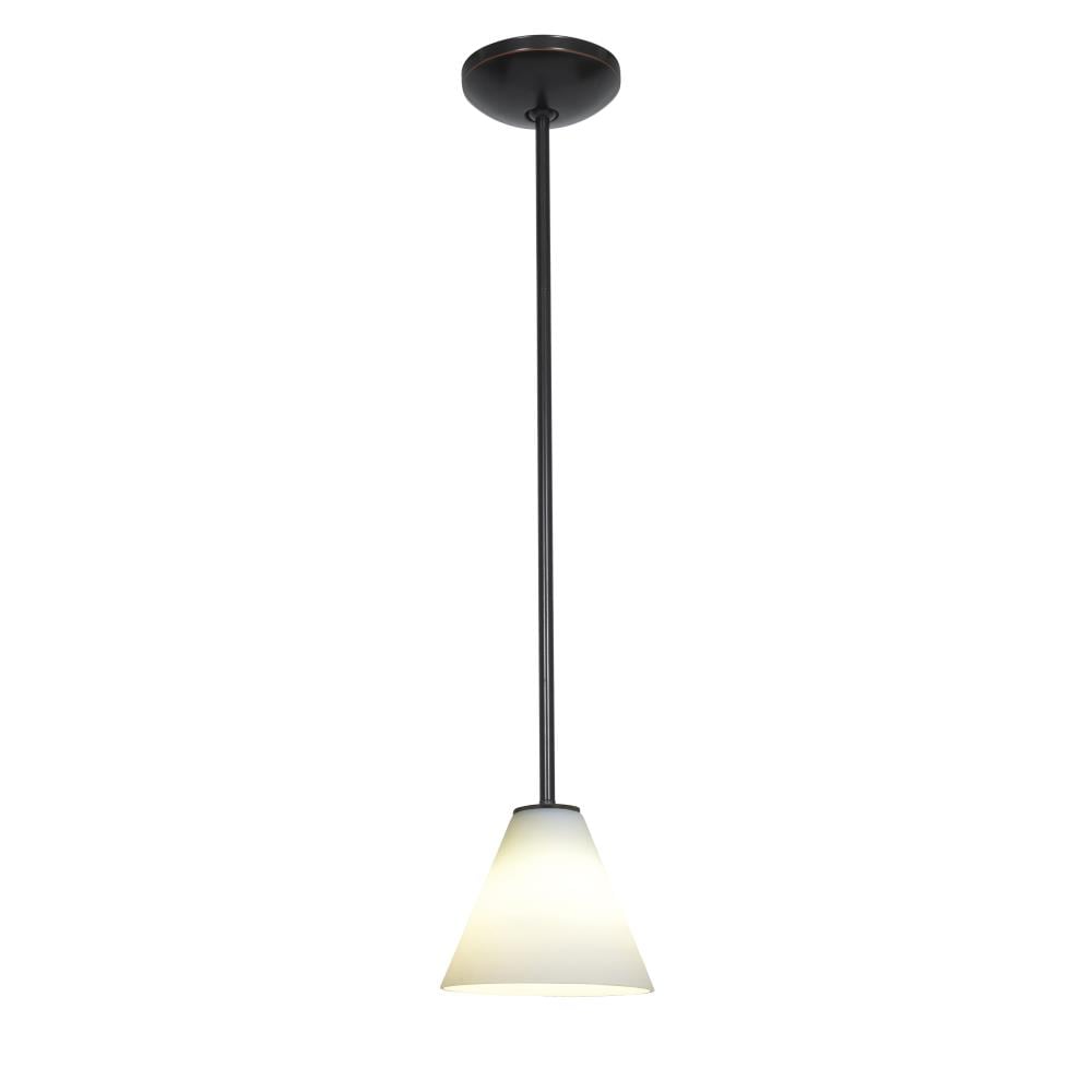 Access Lighting 28004-1R-ORB/WHT Martini Oil Rubbed Bronze Modern/contemporary Geometric Mini Hanging Pendant light