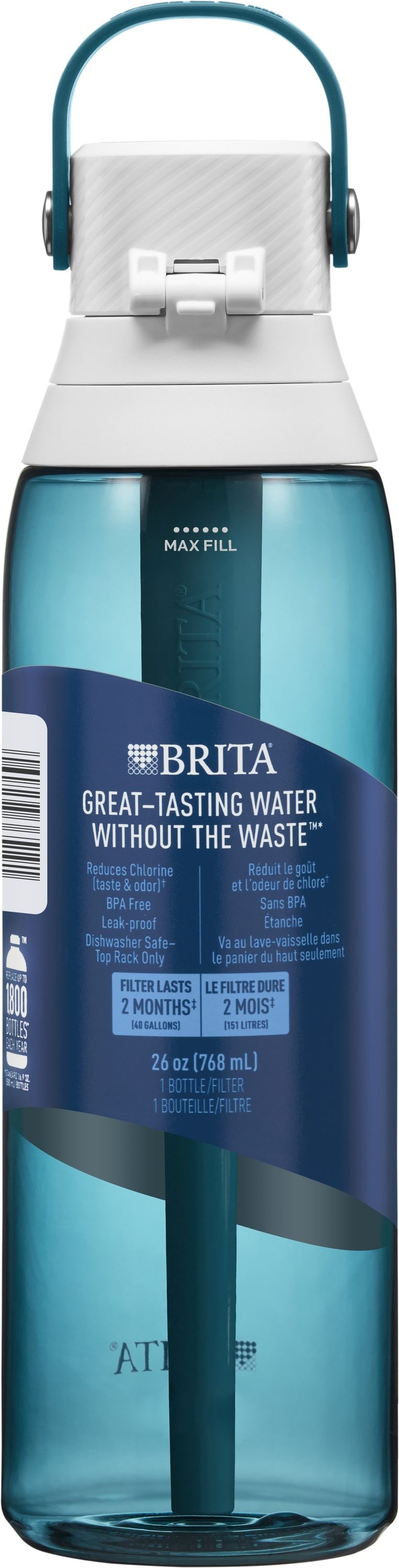 Brita Premium 26oz Filtering Water Bottle With Filter - Seaglass