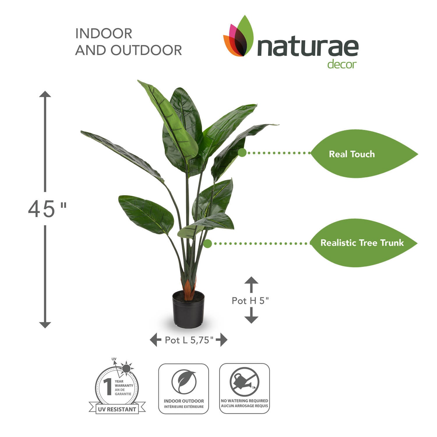 naturae decor OUT-PARA-45W Artificial-Plants-Trees - View #3