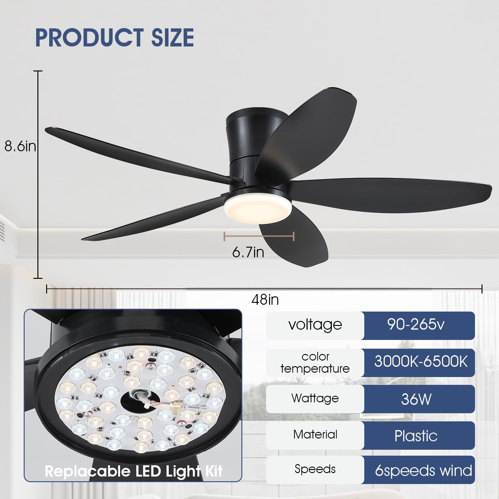 AKSCYZM LAK0707K047 Ceiling-Fans - View #5