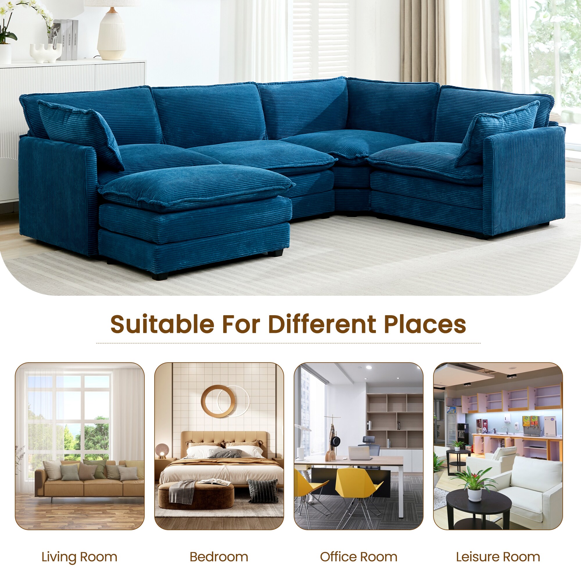 VOUA SAF-XNECW3-GD Sofas-Loveseats - View #6