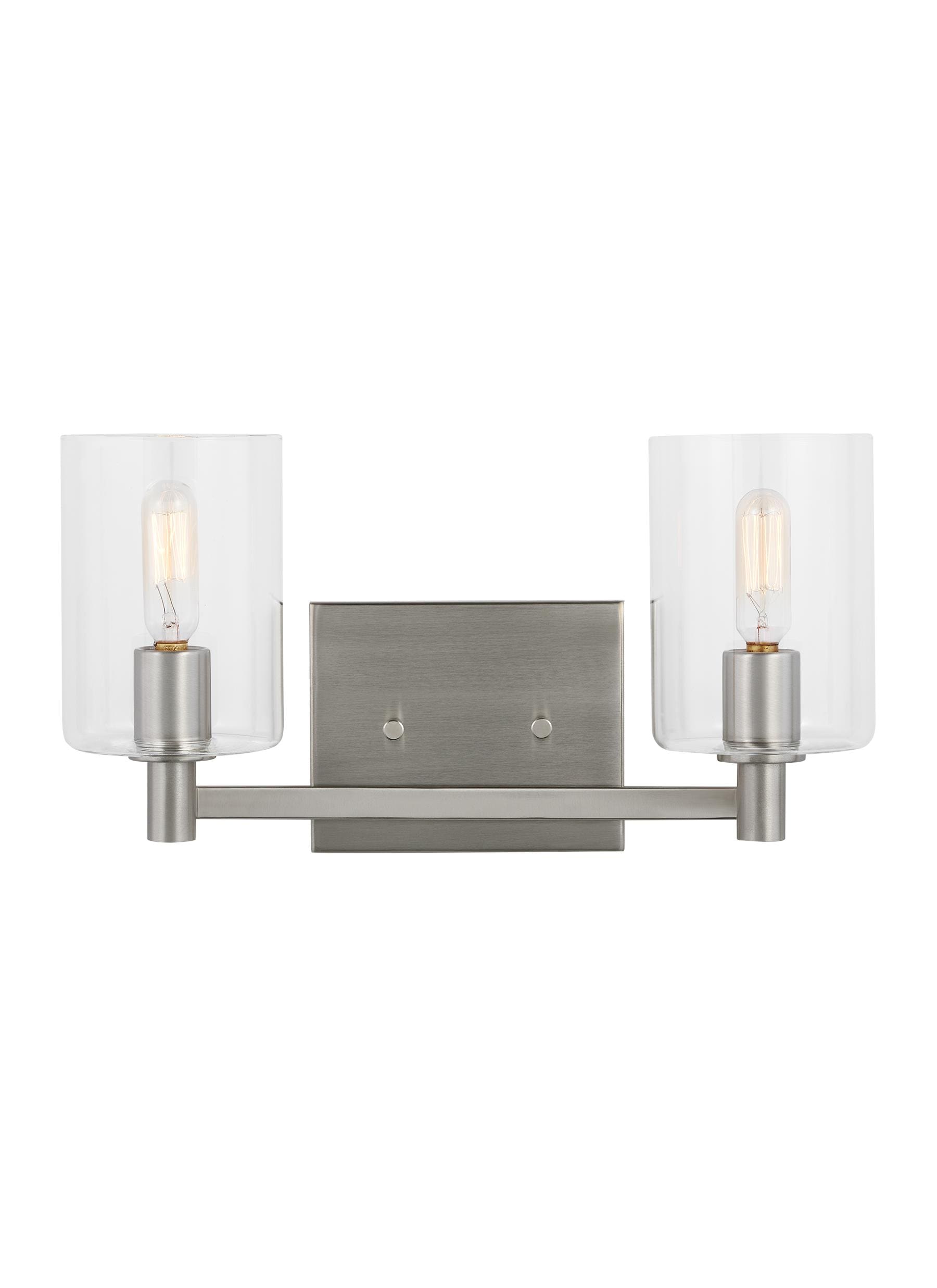 Generation Lighting 4464202-962 Fullton 14.25-in 2 -Light Brushed Nickel Modern/contemporary Vanity light