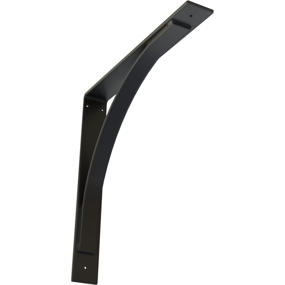 Ekena Millwork BKTM03X22X22MOPBL Morris Morris 22-in x 3-in x 22-in Black Steel Wall bracket