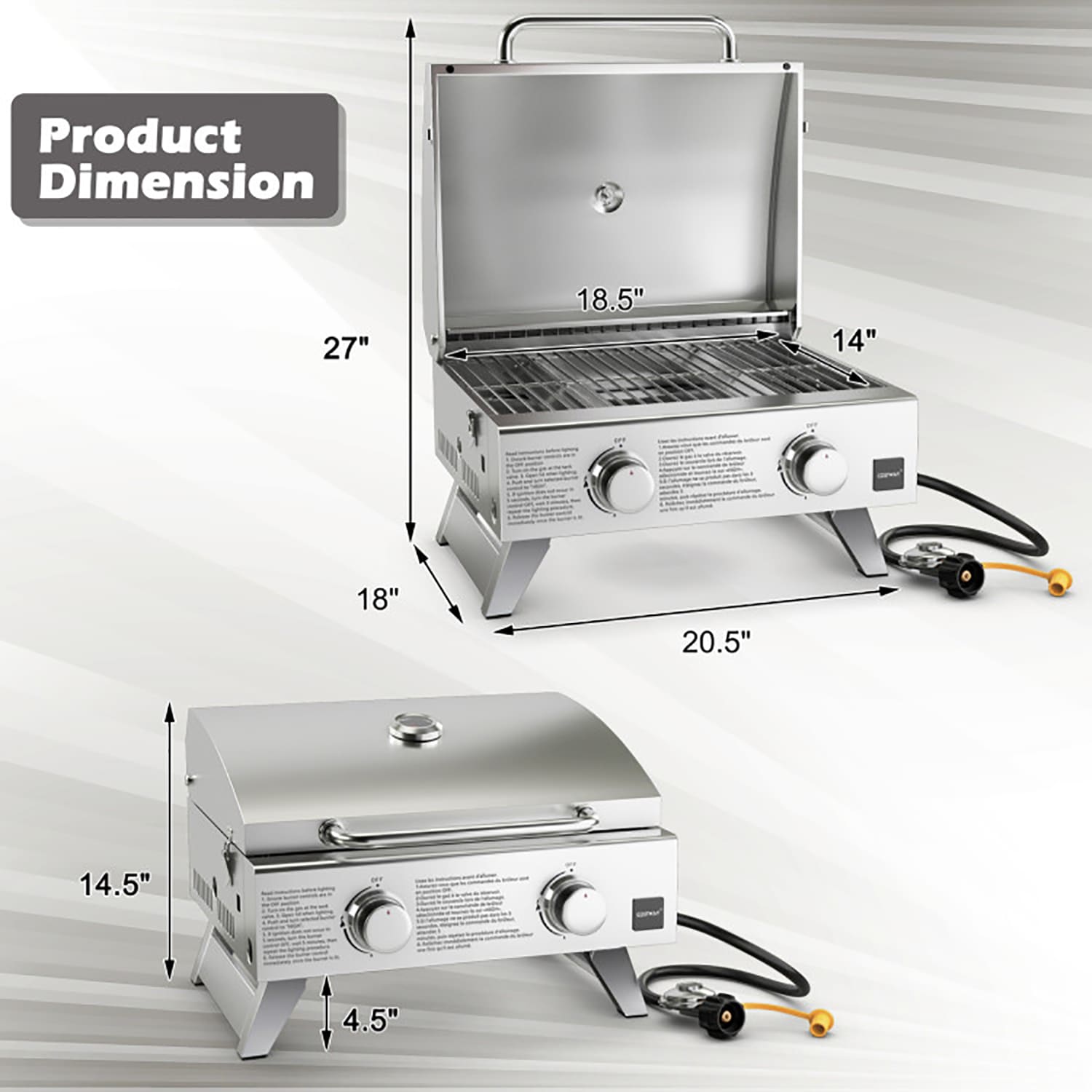 GZMR MO-NP11463SL Tabletop-Grills - View #3