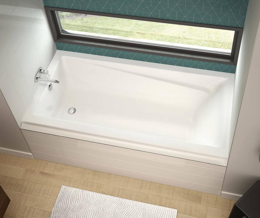 Exhibit 60'' White Acrylic Alcove Soaking Bathtub