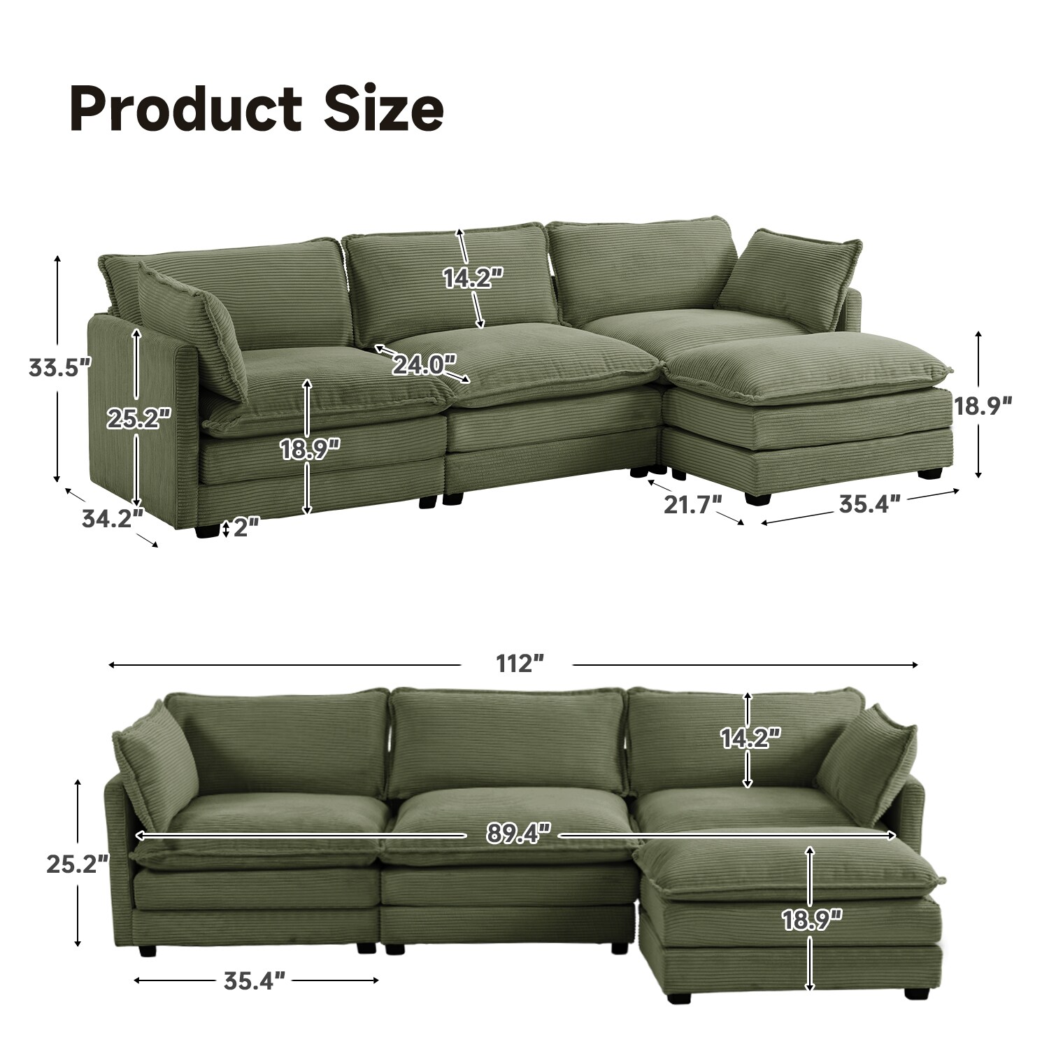 JEAREY LSBDXR-GY Sofas-Loveseats - View #8