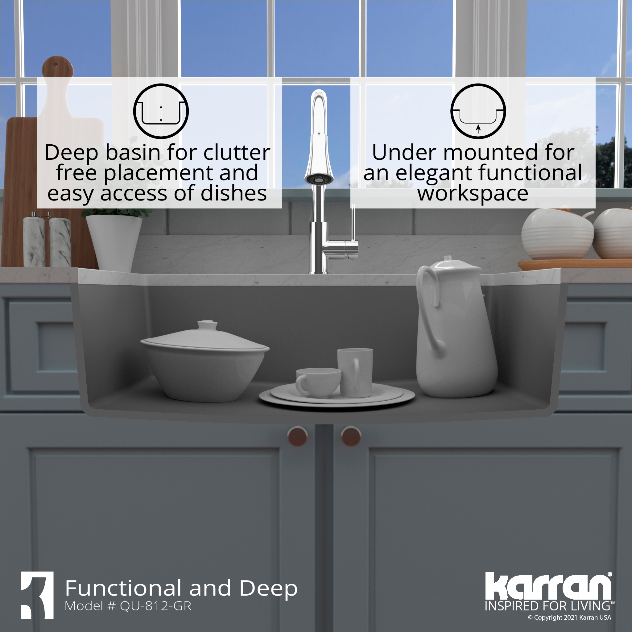 Karran QU-812-GR-PK1 Kitchen-Sinks - View #9