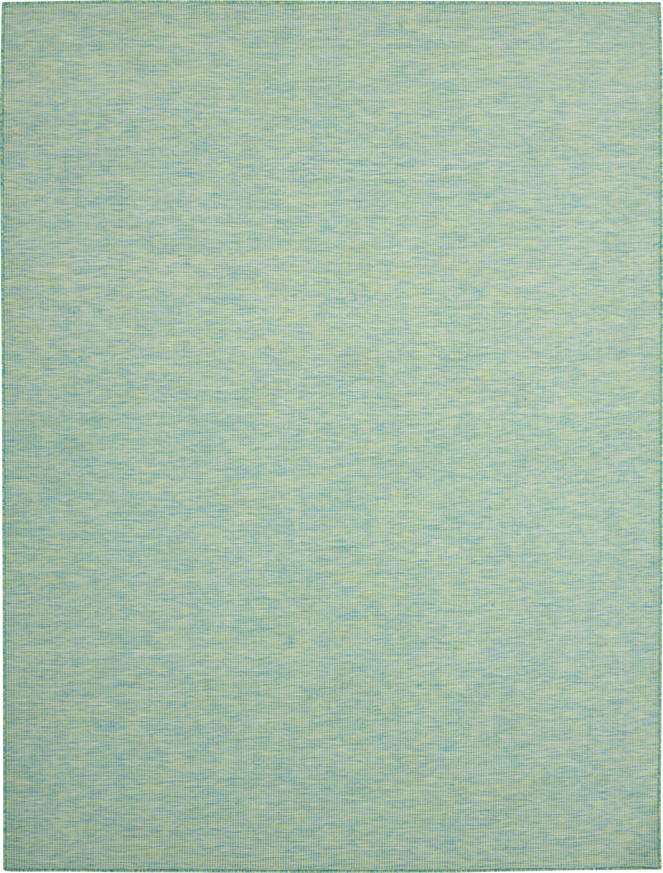 Sereno Blue/Green Synthetic 8' x 10' Reversible Outdoor Rug