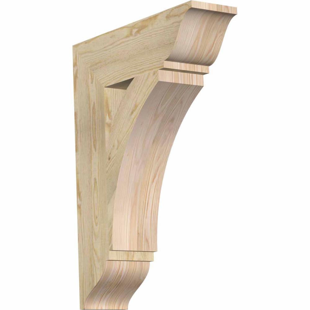 Ekena Millwork BKT06X22X30THR01RDF Thorton traditional rough sawn 6-in x 22-in x 30-in Douglas fir Brown Wood Standard bracket