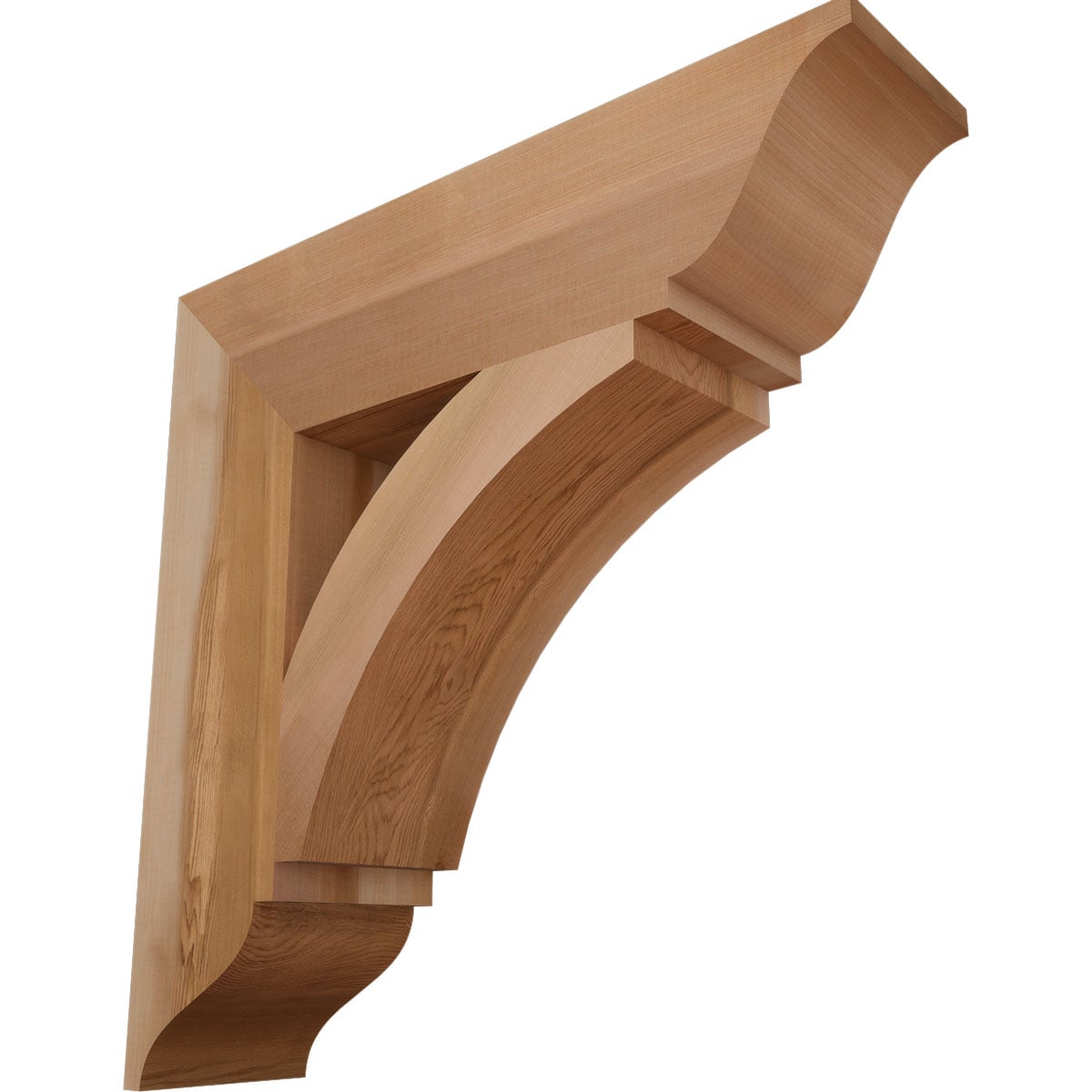 Ekena Millwork BKT06X24X24THR01SWR Thorton traditional smooth 5-1/2-in x 24-in x 24-in Western red cedar Brown Wood Standard bracket