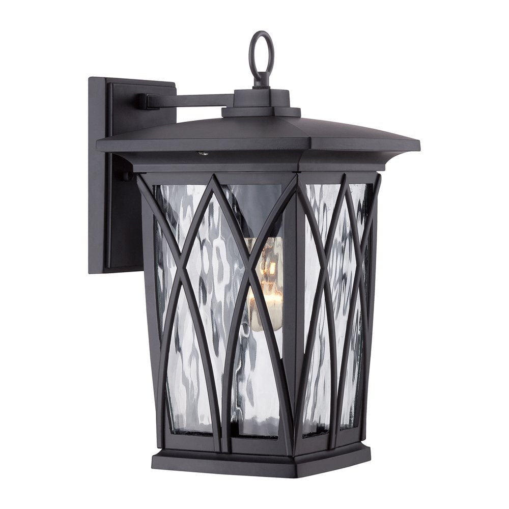 Quoizel Grover 17-in H Mystic Black Medium Base (E-26) Outdoor Wall Light