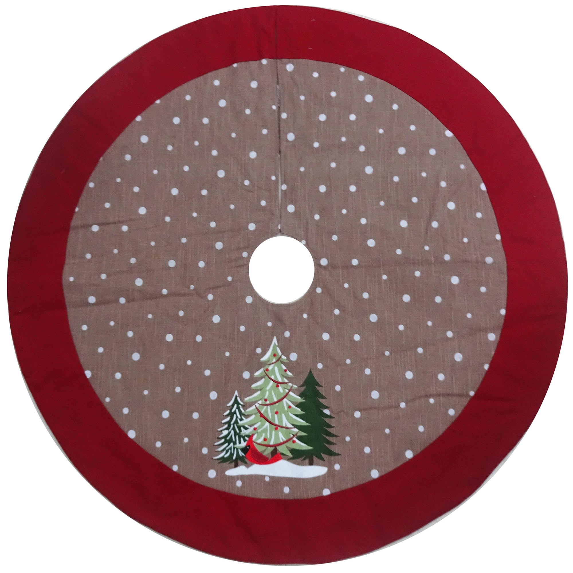Holiday Living 48-in Red Tree Skirt at Lowes.com