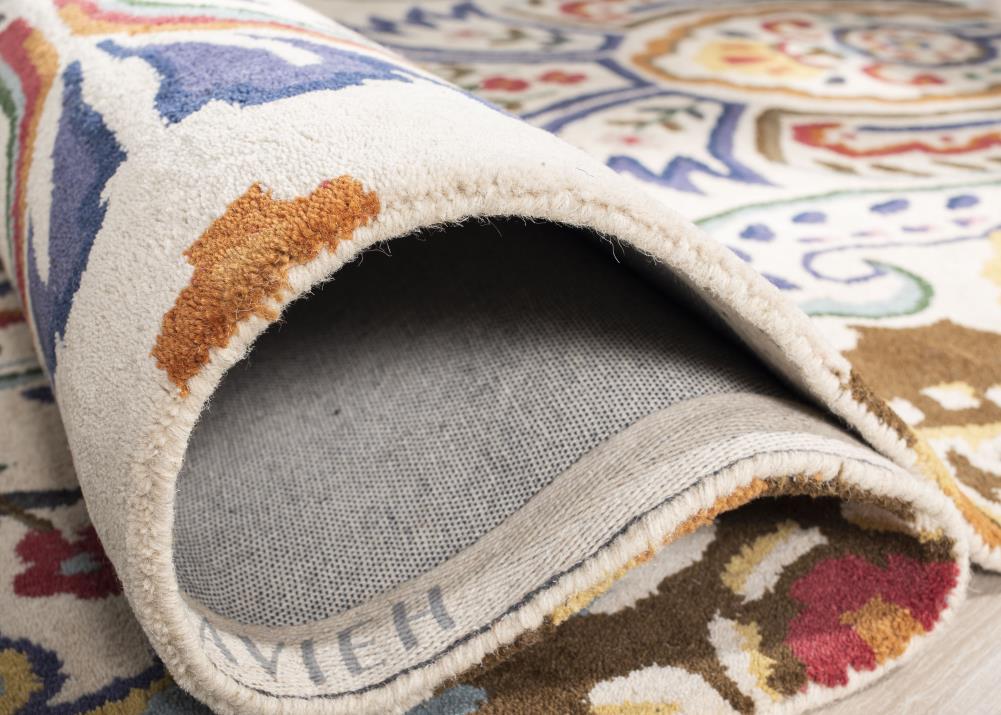 Ivory Bliss Round Hand-Tufted Wool & Viscose Rug - 7' Diameter