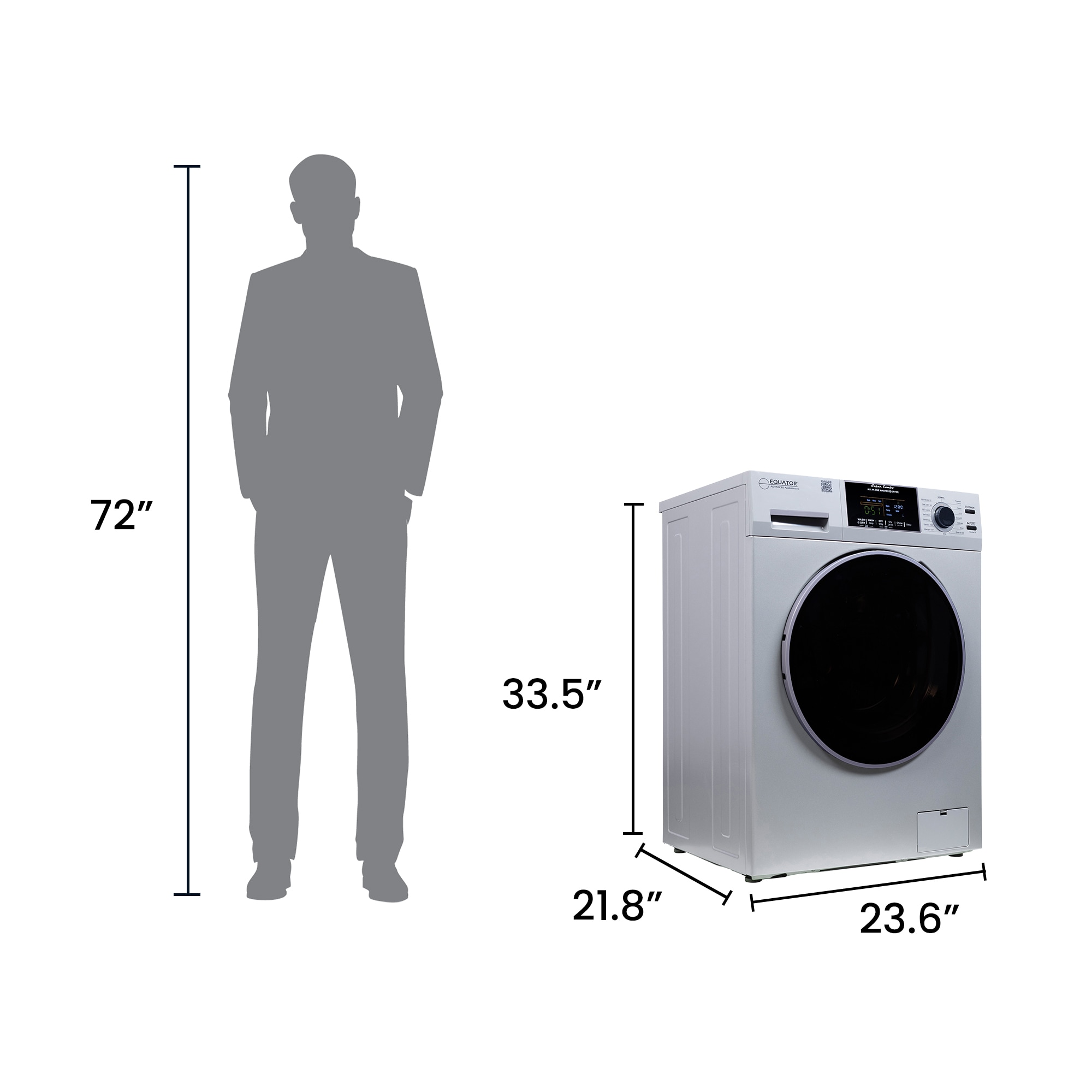 Silver 1.62 cu. ft. Stainless Steel Smart Washer Dryer Combo
