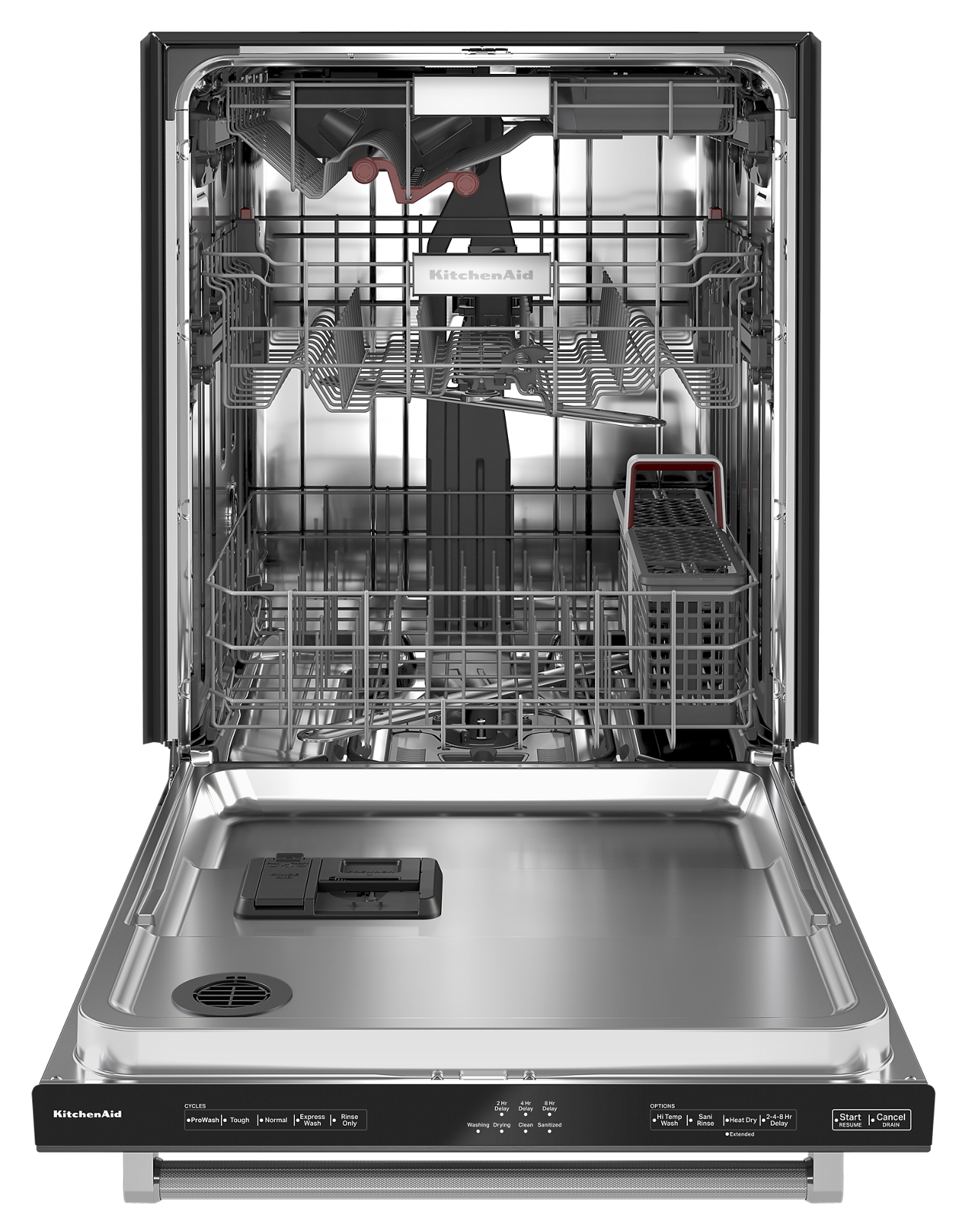 Kitchenaid black stainless steel hot sale dishwasher