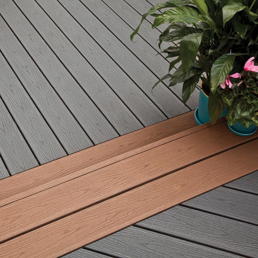 Trex Enhance Basics 1 In X 6 In X 16 Ft Beach Dune Square Composite Deck Board In The Composite 2433