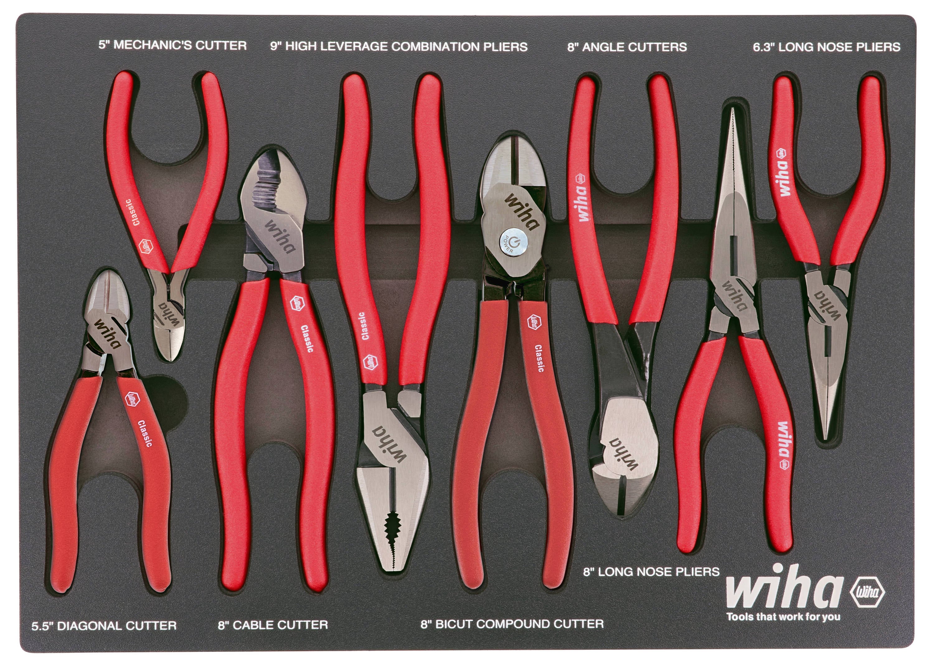Wiha Classic Grip 8-Pack Assorted Pliers in the Plier Sets department at 