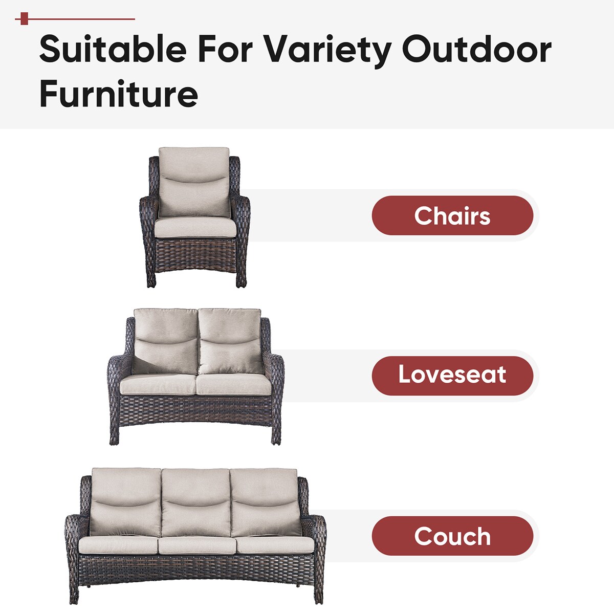 Rilyson FSZBDXL006-2AA Patio-Furniture-Cushions - View #6